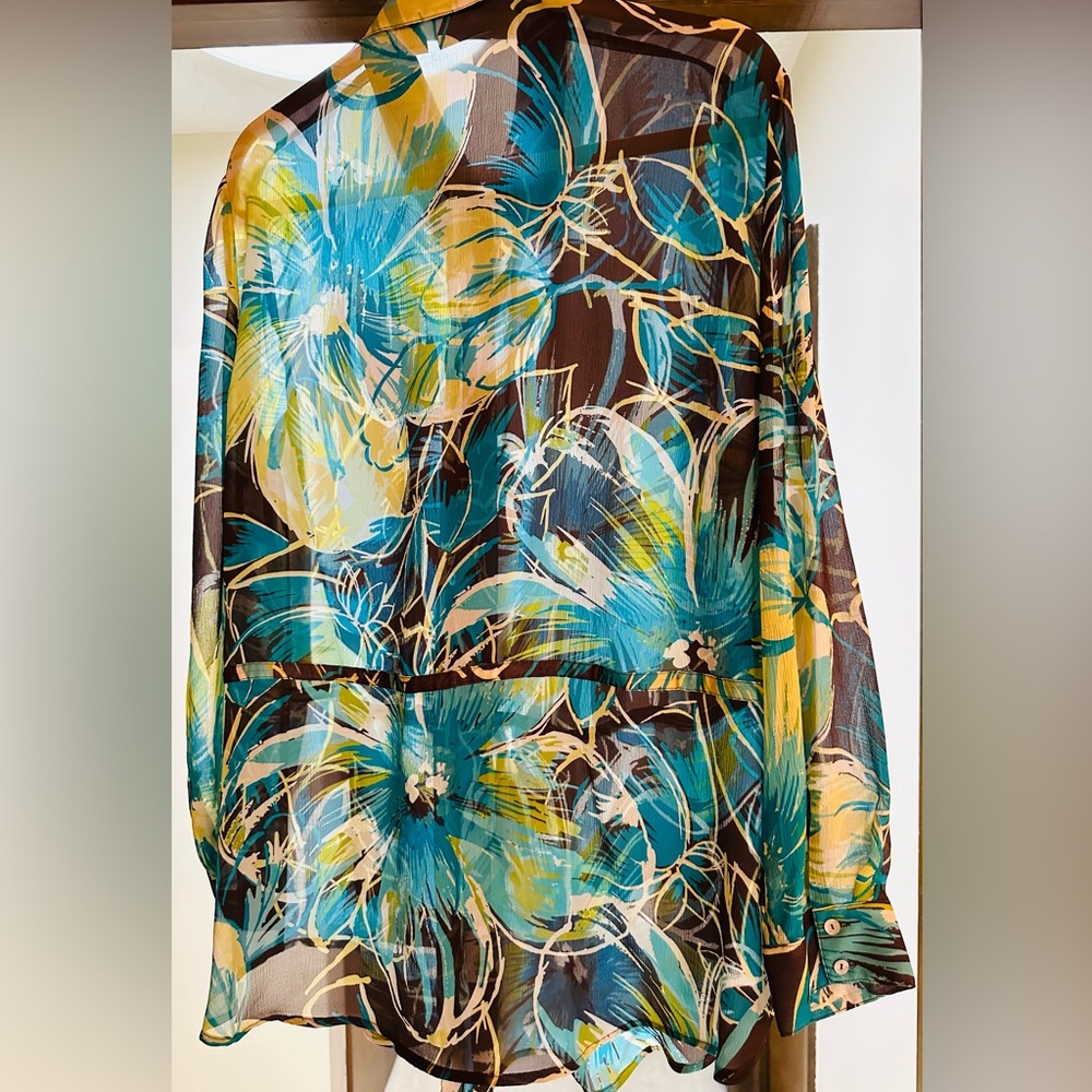 Chicos Long Button Down Blouse - image 6